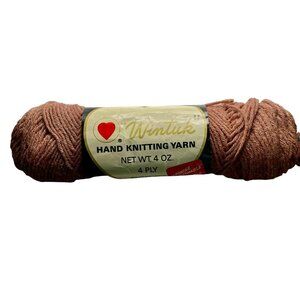 Vintage Coats & Clark Wintuk Hand Knitting Brown 4-Ply Yarn 118 4 OZ